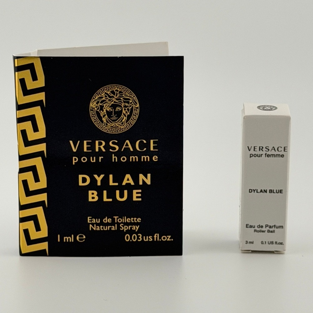 Versace Dylan Blue Pour Homme 1ml Vial & Pour Femme 3ml Rollerball‎ Set